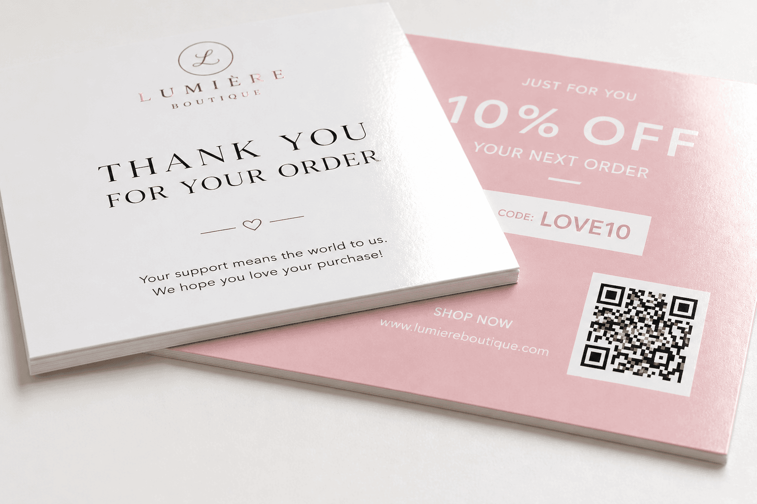 Packaging Insert Cards detail