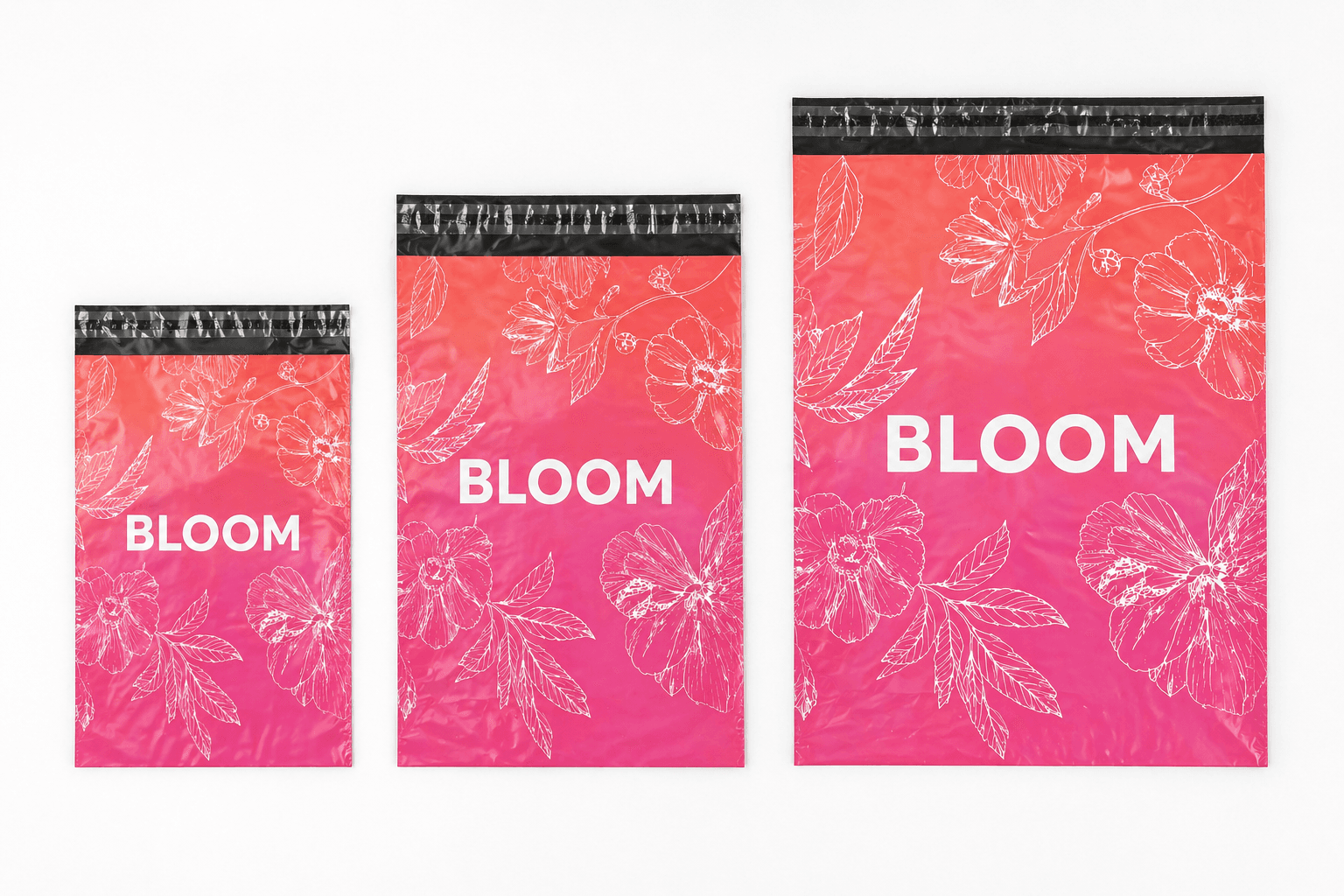 Custom Poly Mailers flat